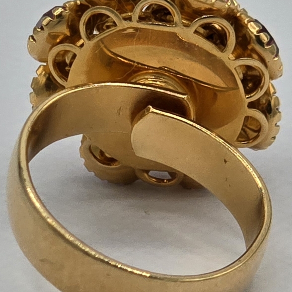 Pink Rhinestone Cluster Ring - Picture 7 of 7